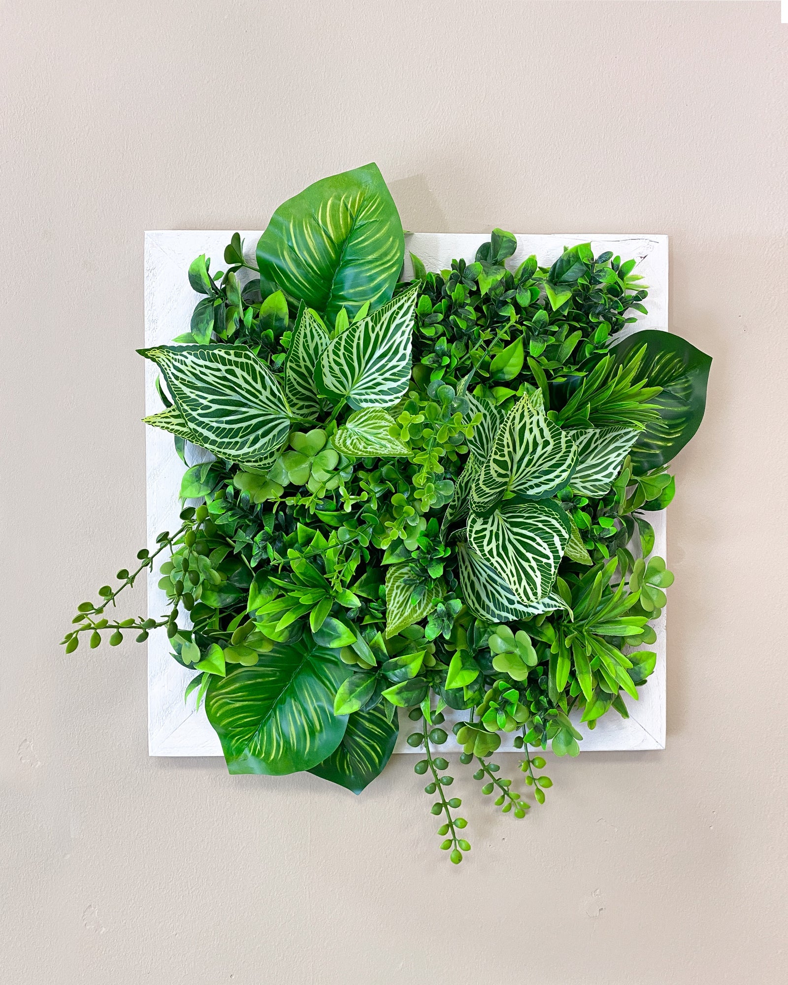 Tiny Frame "PARANA" aus Realtouch Kunstpflanzen mit Fichtenholzrahmen