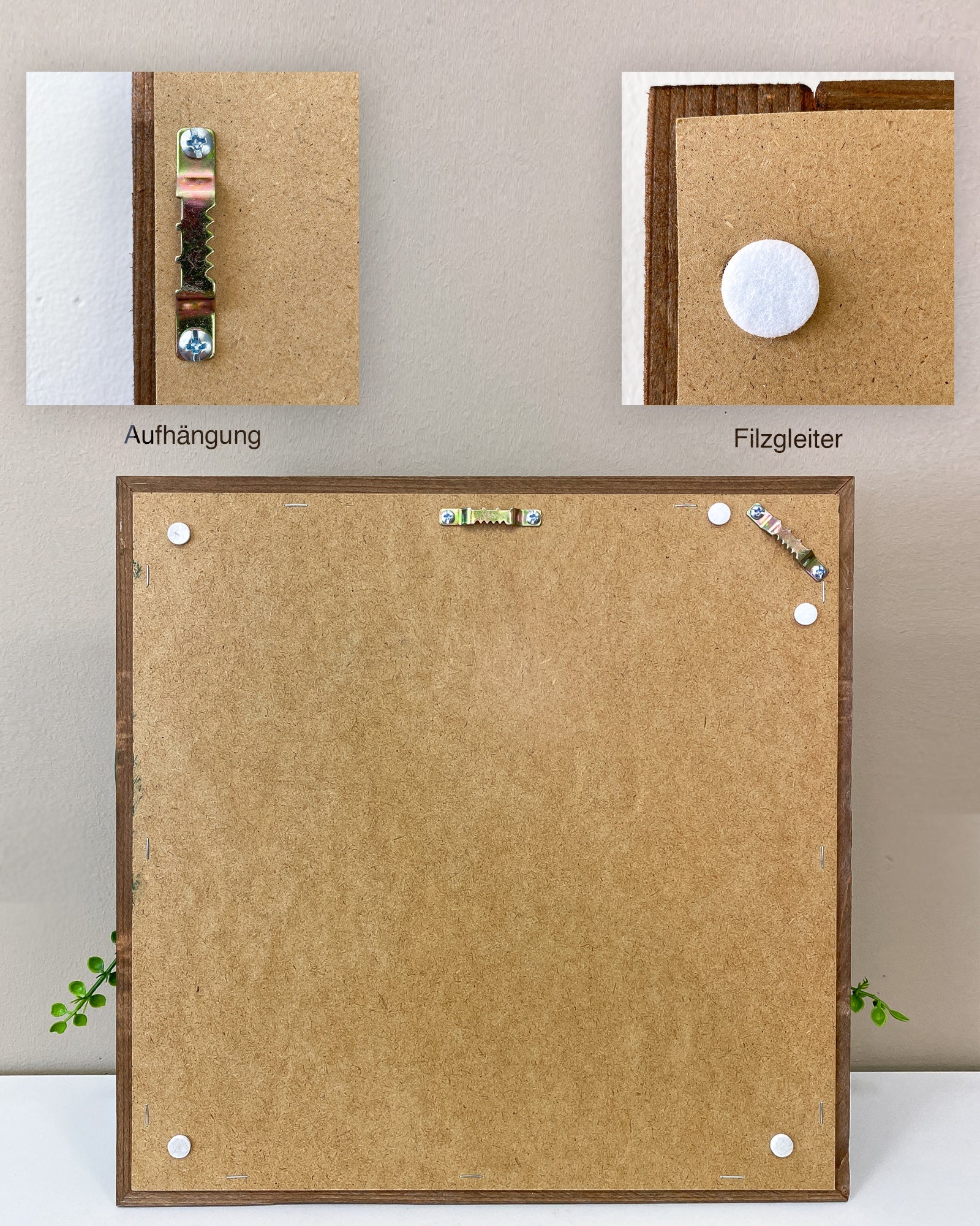 Tiny Frame "PARANA" aus Realtouch Kunstpflanzen mit Fichtenholzrahmen